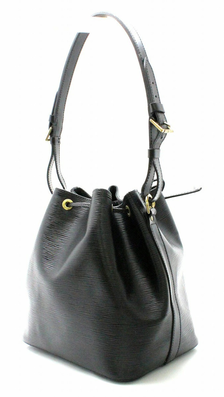 Louis Vuitton Shoulder Noir Epi Leather Bag Hobo Noe Black